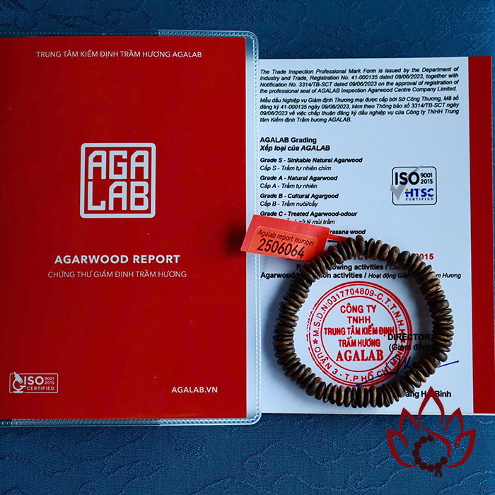 Vòng Trầm Hương Hạt Dẹp | 6-7 Ly | Trầm Bì Rễ Tự Nhiên